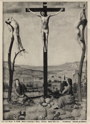 Alinari, Fratelli — (Mostra fiamminga a Roma) Anversa, Museo Belle Arti - Crocefissione (Antonello da Messina) — insieme